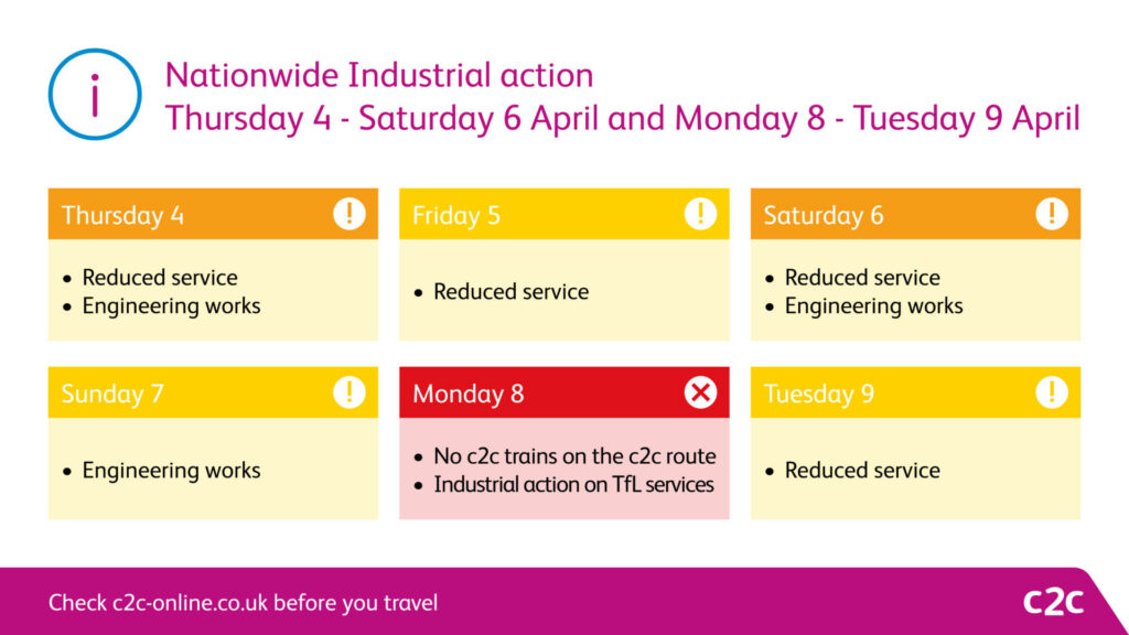 c2c Train Services Disrupted Due to Strike Action