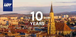 LOT marks 10 years of Warsaw–Cluj route