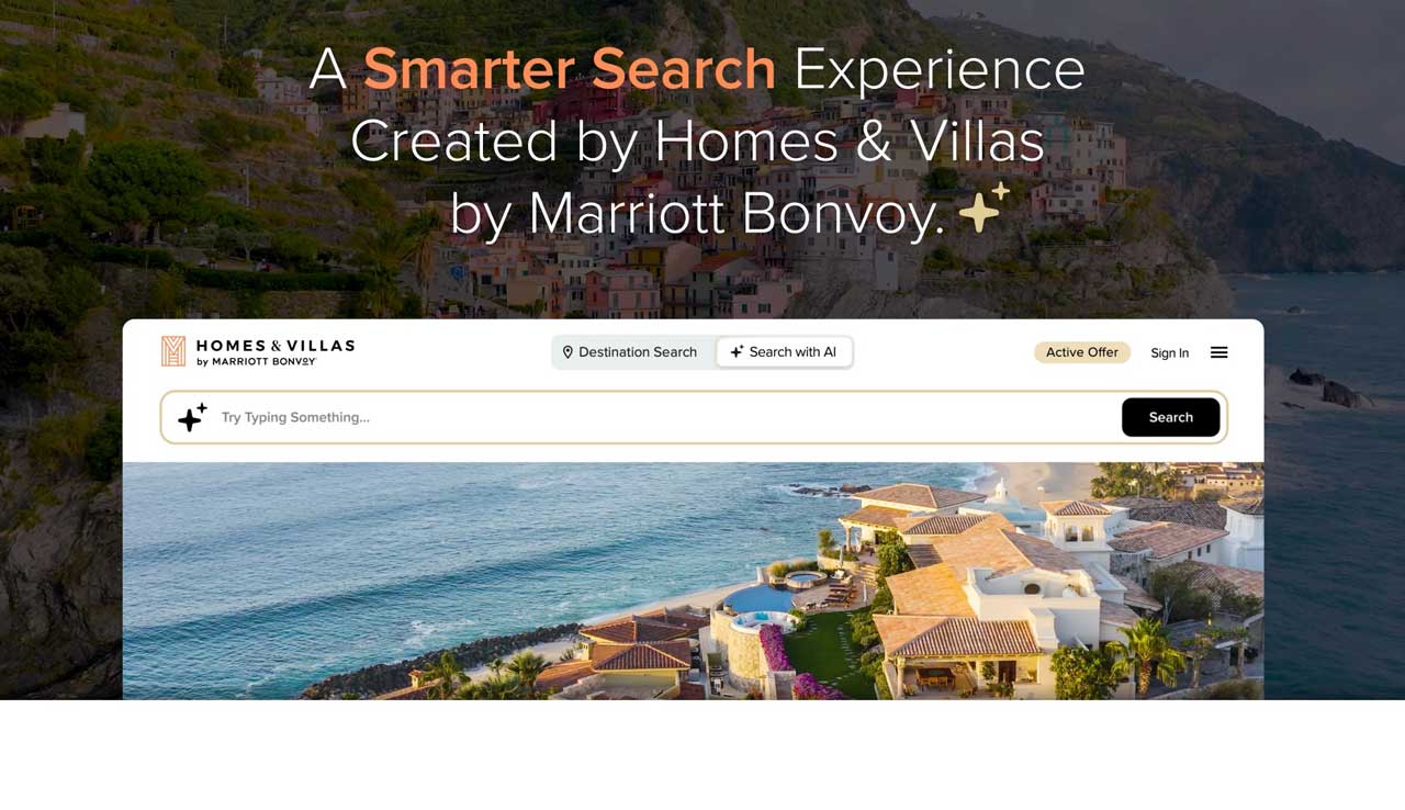 Marriott Introduces AI-Powered Vacation Home Search