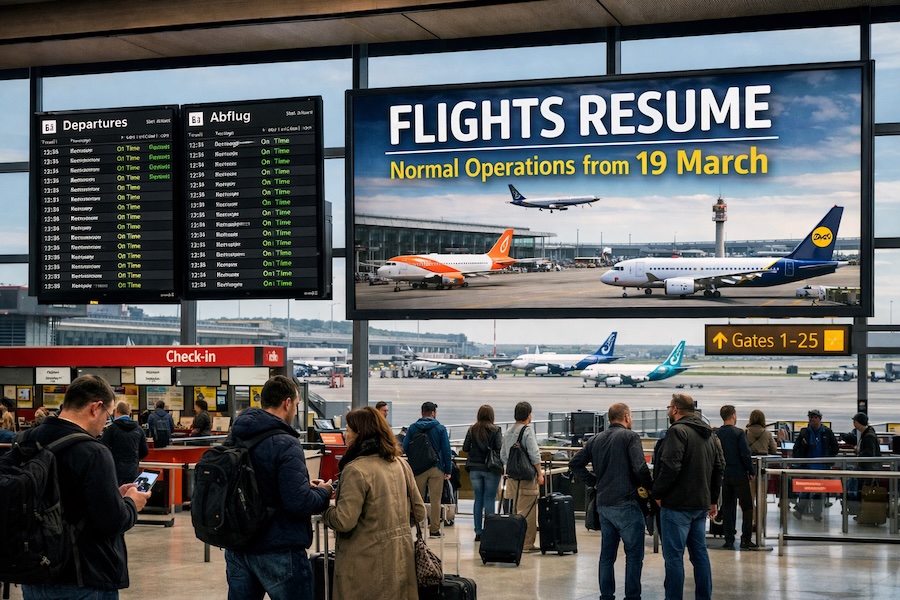 Flight operations to resume at Berlin Brandenburg Airport on 19 March after strike disruption