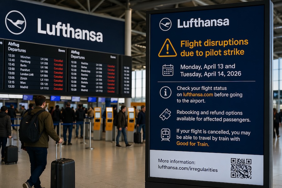 Lufthansa flights hit by pilot strike in April
