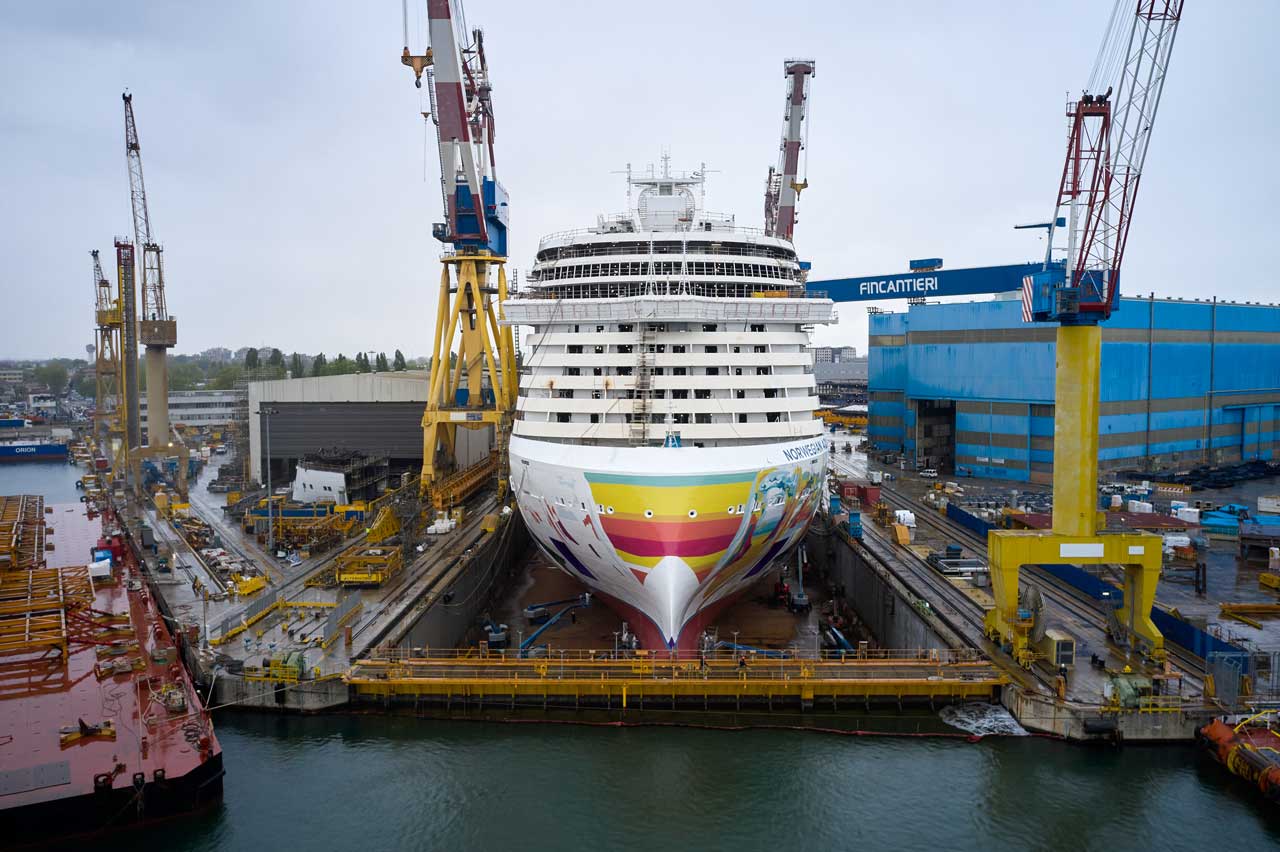 Norwegian Cruise Line Marks Milestone with Float Out of Norwegian Aqua™