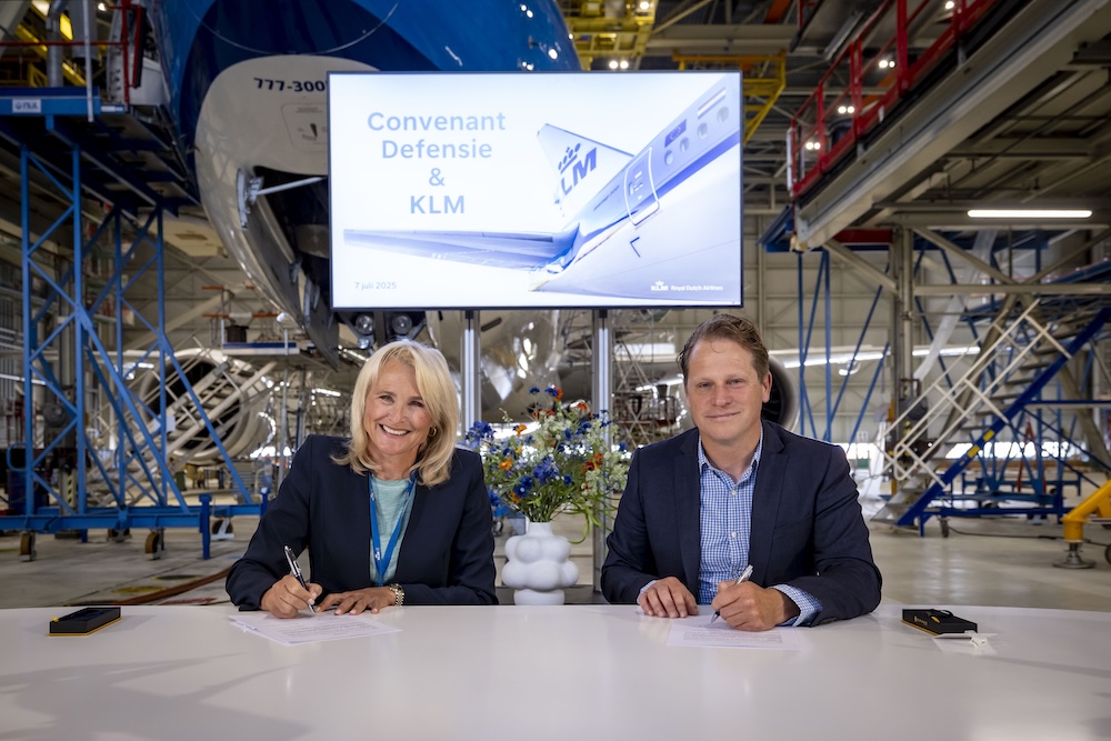 KLM and Dutch Defense sign deal for joint aviation efforts