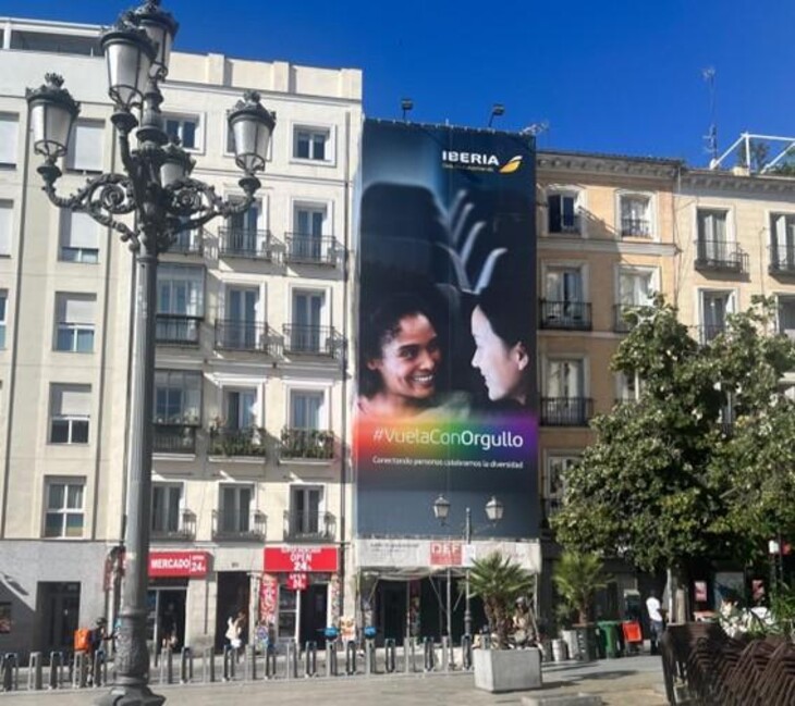 Iberia Unveils a 16m Canvas in Plaza Pedro Zerolo to Celebrate LGTBIQ+ Pride