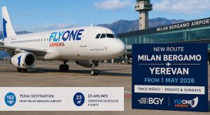 FlyOne Armenia launches Milan–Yerevan route