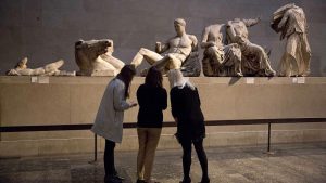 Statue of Goddess Athena displayed in Italy