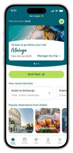 Aer Lingus Launches Upgraded Mobile App