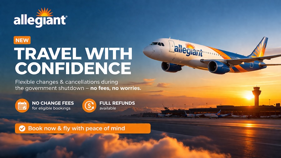 Allegiant introduces “Travel with Confidence” policy during government shutdown