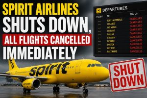 Spirit Airlines Shuts Down, All Flights Cancelled Immediately
