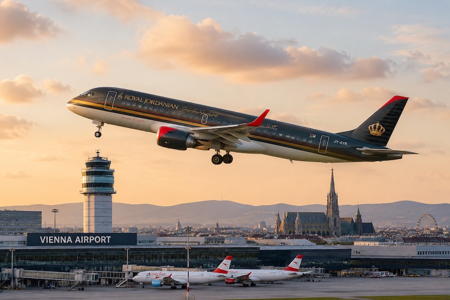 Royal Jordanian Resumes Vienna to Amman Flights Four Times Weekly