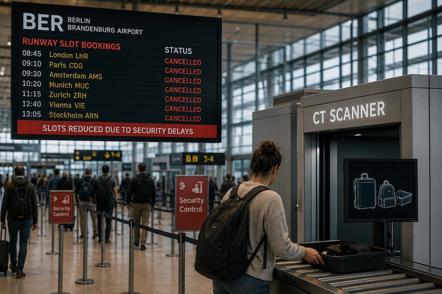 Berlin BER Drops Runway Slot Bookings as CT Scanners Take Over