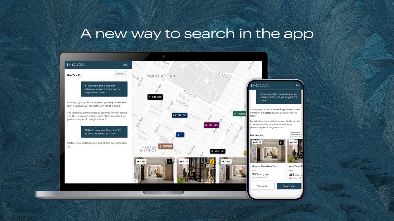 IHG Launches AI-Powered Conversational Hotel Search on Website and Mobile App